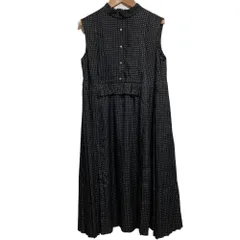 美品 CELFORD セルフォード Aラインプリーツワンピース サイズ36 ブラック レディース 古着 中古 USED