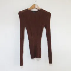 美品 TED BAKER テッドベイカー 22AW L/S リブニット 0 ブラウン レディース 古着 中古 USEDのサムネイル