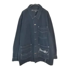 Result jeans デニム カバーオール ブラック(メンズ L)中古 古着 X6530