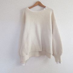 美品 SIMPLICITE  シンプリシテェ 24AW モールニットプルオーバー 24080700805040 ベージュ レディース 古着 中古 USED
