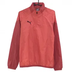 プーマ ブルゾン レッド系 ハーフジップ 胸ロゴ 薄手 メンズ M ゴルフウェア PUMA