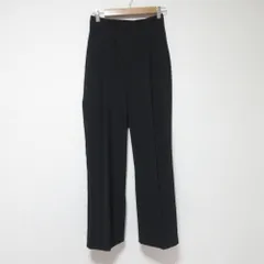 美品 CHIGNONSTAR シニヨンスター カシュクールスリット スラックスパンツ F ブラック レディース 古着 中古 USED