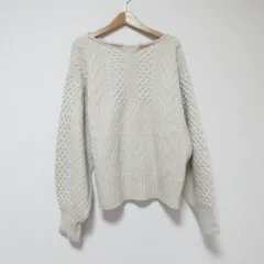 良品 CURRENTAGE カレンテージ ケーブルニット セーター アイボリー レディース 古着 中古 USEDのサムネイル