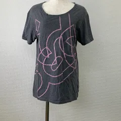 X-girl Tシャツ ワンサイズ グレー ロゴプリント 半袖 カットソー　20260316-0009