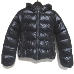 美品 DUVETICA デュベティカ リバーシブル フルジップ フーディー ダウンジャケット サイズ38 ブラック×グレー レディース 古着 中古 USED