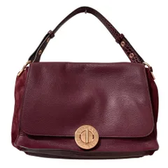 美品 COLE HAAN コールハーン ターンロック トップハンドル 2way ハンドバッグ ショルダーバッグ ボルドー レディース 古着 中古 USED