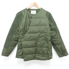 美品 Zucca ズッカ ノーカラー ライトダウン ジャケット ZU13FC458 サイズS カーキ レディース 古着 中古 USEDのサムネイル
