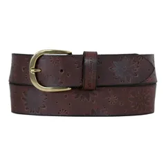 エディー バウアー レディース アクセサリー ベルト フラワー柄 レザー フラワー Womens Eddie Bauer 125in Floral Tooled Leather Belt Brownのサムネイル