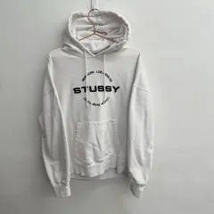 STUSSY WORLD TOUR パーカー スウェット 白 ロゴ フーディー Tシャツ S