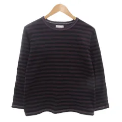 アニエスベー agnes b. 21SS Tシャツ カットソー 2 長袖 ボーダー 紫 パープル 黒 ブラック /AE