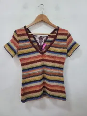 ヴィンテージ マルチ ストライプ 半袖 Tシャツ トップス