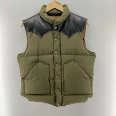 【中古】SUGARCANE レザーヨークダウンベスト オリーブ サイズL シュガーケーン[24]のサムネイル