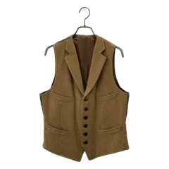 POLO RALPH LAUREN / ポロラルフローレン | 異素材切替 ウール ベスト | M | ブラウン | メンズ