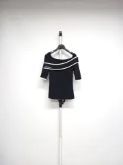 新 EGOIST 春夏 オフショルダー型 ニットブラウス 66