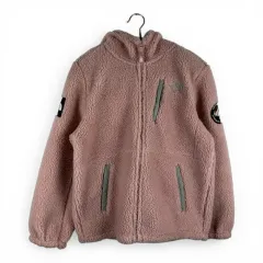 (160) ザノースフェイス キッズ/ウィメンズ シープスキン フリース シェルパ ジップアップ フーディー ベビーピンク