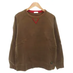 ポールスミス PAUL SMITH トレーナー スウェット M 長袖 裏起毛 ラグランスリーブ ステッチ 茶 ブラウン /AE