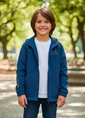 (ア-004)FILA フィラ キッズ 130 フード ジップアップ / 起毛 アウター