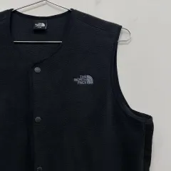 THE NORTH FACE ザノースフェイス 刺繍 ロゴ スナップボタン フリース ベスト