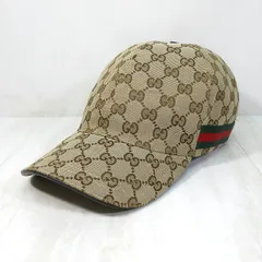【三重本店】 中古 GUCCI | グッチ 200035 539517 ウェブストライプ GGキャンバス ベースボールキャップ / 帽子 サイズ：M・58cm カラー：ベージュ系など 【135】