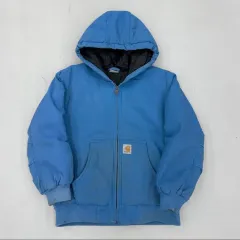 Carhartt カーハート J130 ダックアクティブ フーデッド ワークジャケット スカイブルー