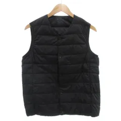 無印良品 良品計画 軽量ダウンノーカラーベスト ジャケット ナイロン M 黒 ブラック AD0U7A3A /GV