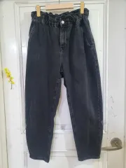 春 秋 ザラ バンド付き ワイドパンツ 状態良好 ウエスト28まで