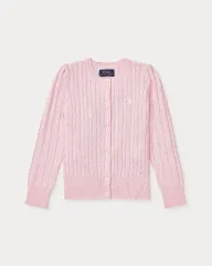 ポロ ラルフローレン ケーブル ニット カーディガン ピンク