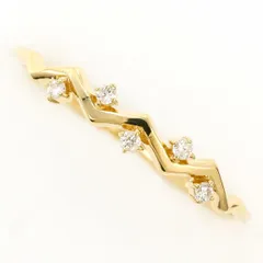 エテ  K10YG リング・指輪 11号 ダイヤモンド 0.03ct 総重量約0.7g
