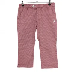 【超美品】ルコックゴルフ 七分丈パンツ 白×レッド ギンガムチェック ロゴ刺しゅう レディース 11 ゴルフウェア le coq sportifのサムネイル