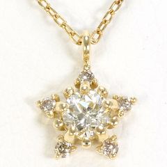 マジョラム MARJORAM 六芒星 星型 ダイヤモンド ネックレス k18 - メルカリ