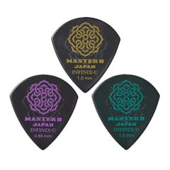 MASTER 8 JAPAN マスターエイトジャパン ギターピック 3枚入り IFUHPSシリーズ Hard Polish Hard Grip ジャズタイプ 滑り止めピック