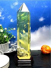 1610g☆超綺麗☆雪花オブシディアン六角柱YT10Z2/169Z22D - メルカリ