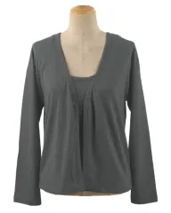 K125 グレー スリーブ カーディガン + ノースリーブ セット(新品)