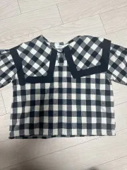 赤ちゃん チェック柄ブラウス 7号 新品