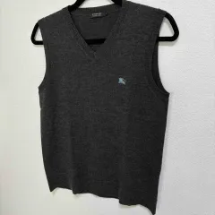 バーバリー ブラックレーベル ニット ベスト グレー