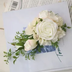 キャスケードコサージュ【アイボリー】 卒業式 入学式 結婚式 セレモニー 343