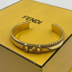 FENDI  フェンディ オーロック ブレスレット ラインストーンバングル レディース ゴールド 新古品のサムネイル