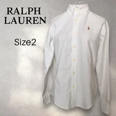 RALPH LAUREN ラルフローレン クラシックフィット　オックスフォードシャツ 　サイズ2 （Mサイズ相当）　白　ホワイト