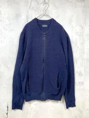 ZARA MAN ザラ マン 0458/308/401 ニット ジャケット ジップアップ 長袖 カーディガン sizeM/濃紺 ■■メンズ