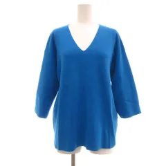 オペークドットクリップ OPAQUE.CLIP ニット プルオーバー セーター Vネック L ブルー系 /UO