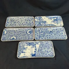 有田焼　中島誠之助氏監修　古伊万里復刻版　長角皿5枚セット　　A1110
