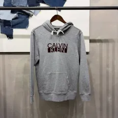 (95) Calvin Klein CK カジュアル ロゴ グレー フードTシャツ