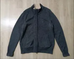 トミーヒルフィガー ニット ジップアップ カーディガン L 細身 XL