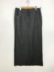 新品 ZARA ザラ 3067/185/922 ストライプ タイト スカート sizeL/グレー ■■レディース