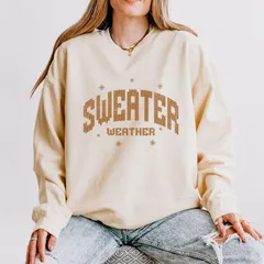 Simply Sage Market レディース トップス Tシャツ プリント スウェット セーター ニット Simply Sage Market Sweater Weather Knit Print Womens Lightweight Garment Dy
