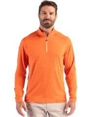 カッターアンドバック メンズ アウター ジャケット・ブルゾン ハーフジップ Cutter Buck Coastlinepicomfort Recycled Mens Quarter Zip Orangのサムネイル