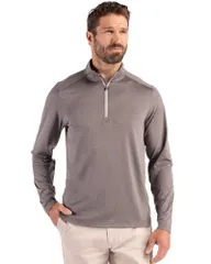 カッターアンドバック メンズ アウター ジャケット・ブルゾン ハーフジップ Cutter Buck Coastlinepicomfort Recycled Mens Quarter Zip Elemeのサムネイル