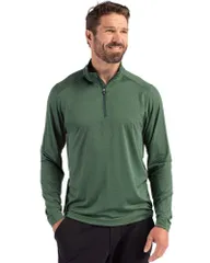 カッターアンドバック メンズ アウター ジャケット・ブルゾン ハーフジップ Cutter Buck Coastlinepicomfort Recycled Mens Quarter Zip Hunteのサムネイル