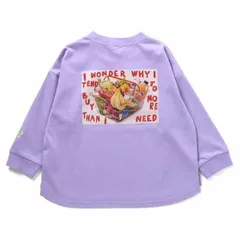《新品》バックフォト長袖Tシャツ パープル 80 90 110 120㎝ F.O.KIDS UVカット 接触冷感 吸水速乾 ロンT R406025