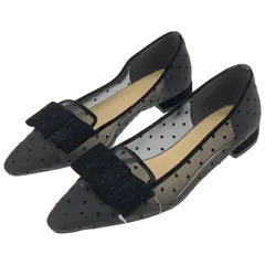 Le Talon (ルタロン) チュールドットリボンオペラフラット ー ブラック 24